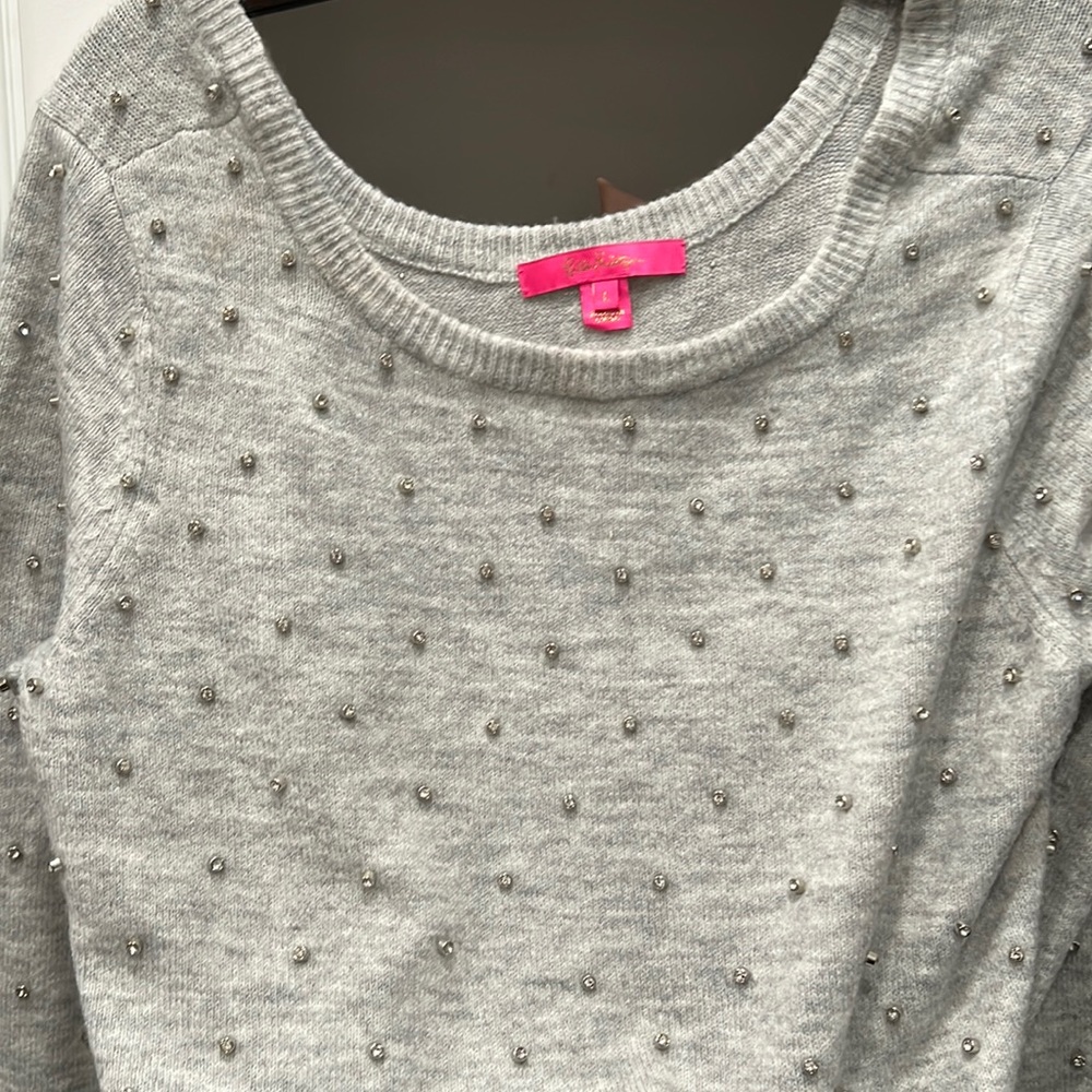 Lilly Pulitzer Laveta Rhinestone Sweater L